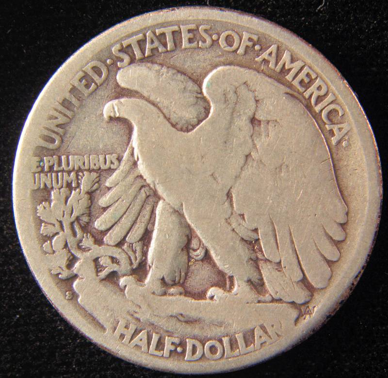 1923 S WALKING LIBERTY SILVER HALF