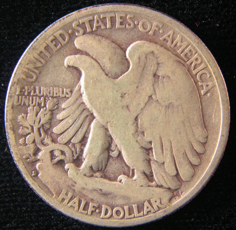 1927 S WALKING LIBERTY SILVER HALF FINE