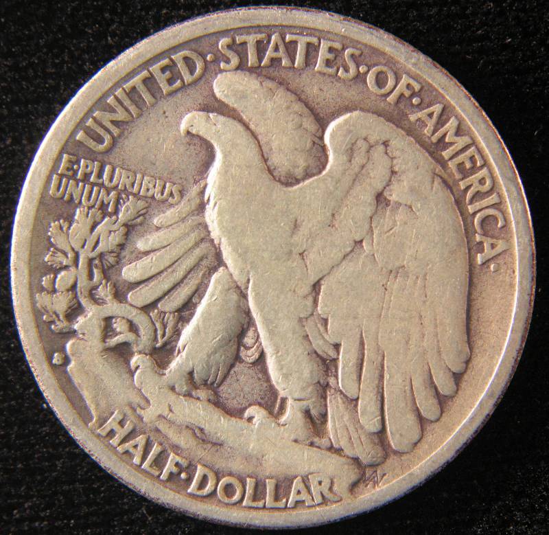 1929 S WALKING LIBERTY SILVER HALF FINE