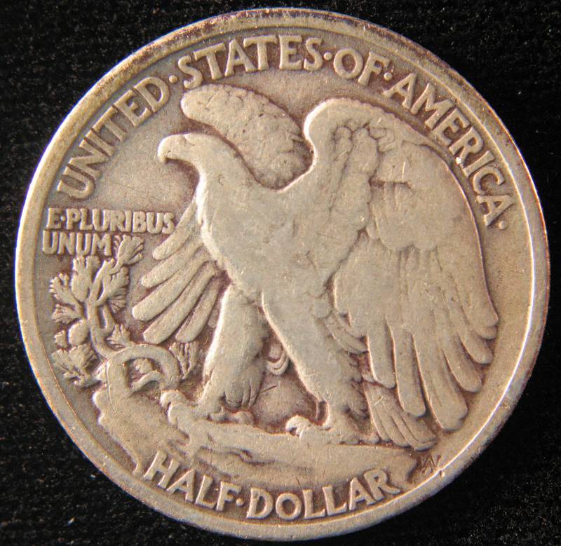 1934 WALKING LIBERTY SILVER HALF VF