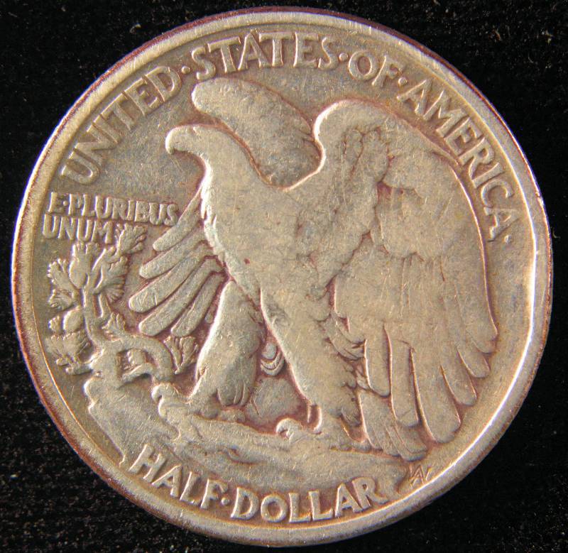 1938 WALKING LIBERTY SILVER HALF F DETAILS