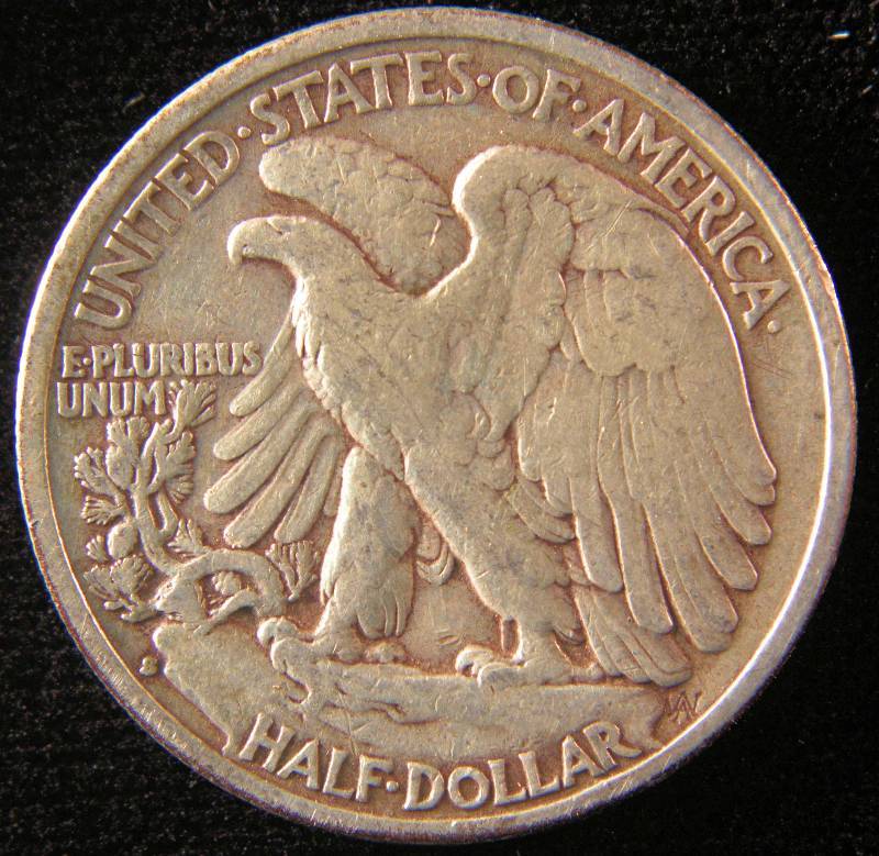 1939 S WALKING LIBERTY SILVER HALF VF