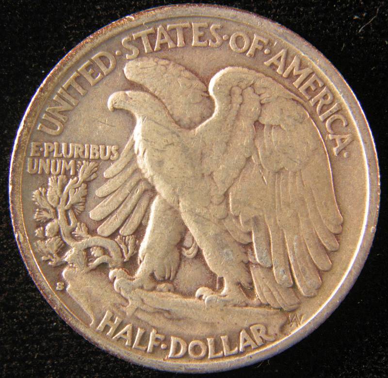 1940 S WALKING LIBERTY SILVER HALF VF
