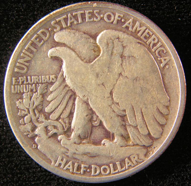 1941 D WALKING LIBERTY SILVER HALF FINE
