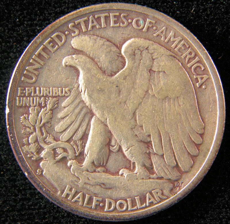 1943 S WALKING LIBERTY SILVER HALF FINE