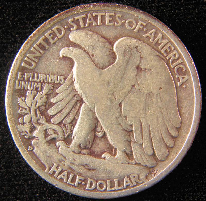 1943 D WALKING LIBERTY HALF FINE