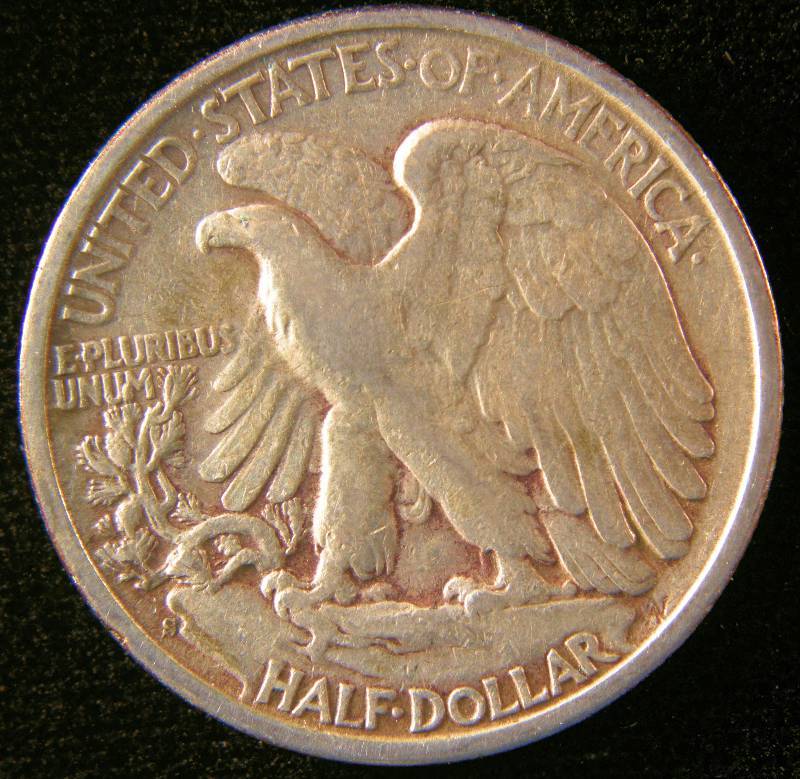 1944 S WALKING LIBERTY SILVER HALF FINE