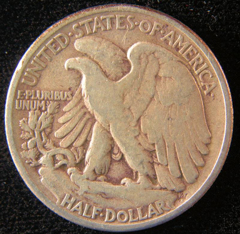 1945 WALKING LIBERTY SILVER HALF FINE