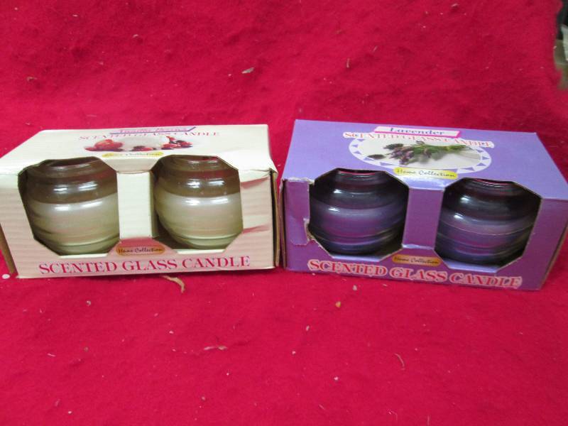Qty 2- Lavender scented glass candl...