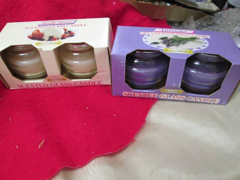 Qty 2- Lavender scented glass candl...