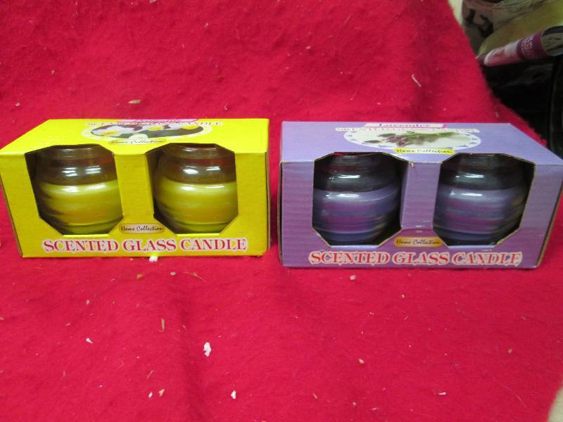 Qty 2-Home Collection Scented glass...