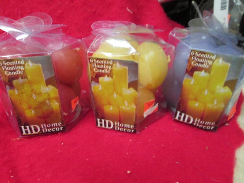 Qty 3  Home Dcor 6 scented floati...