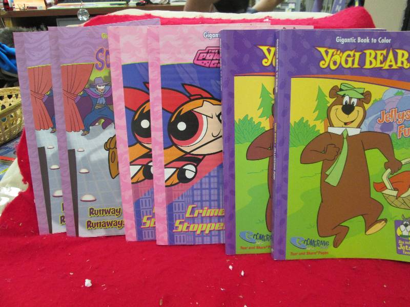 Qty 6 Gigantic book to color Yogi B...