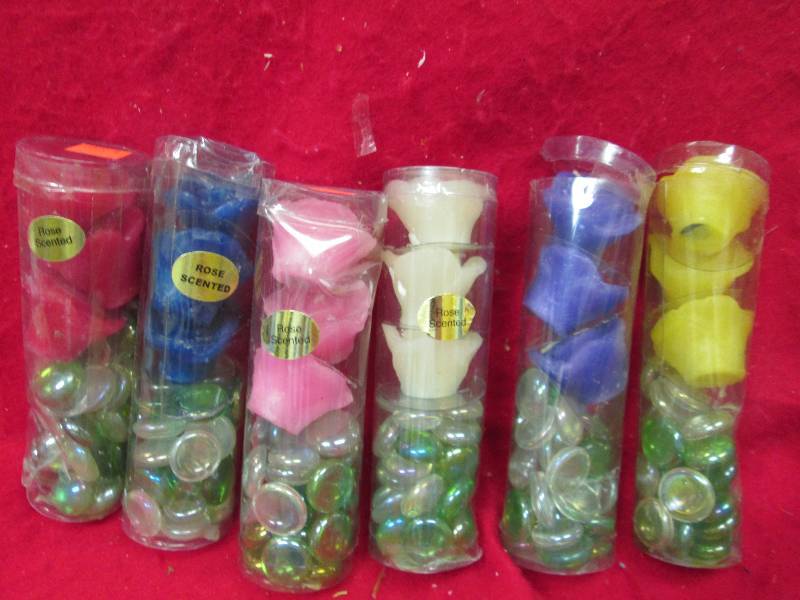 Qty 6 Rose scented candle that are ...