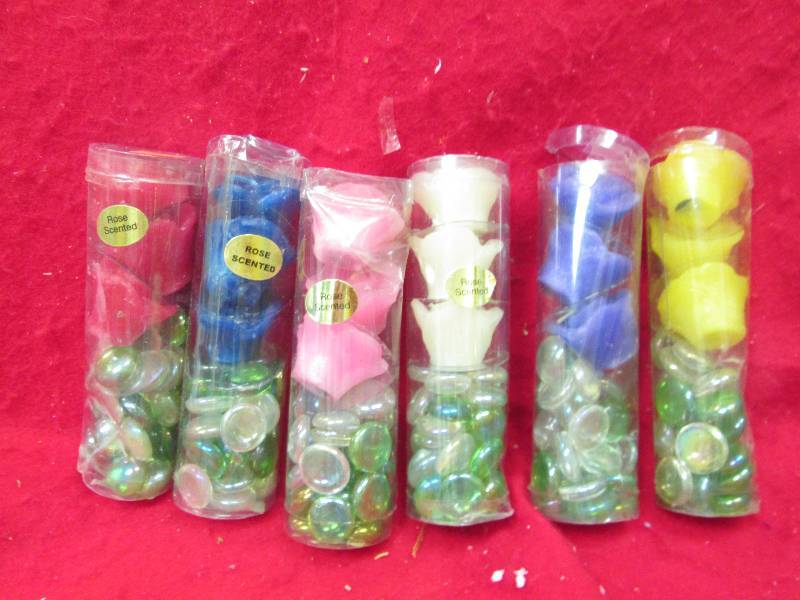 Qty 6 Rose scented candle that are ...