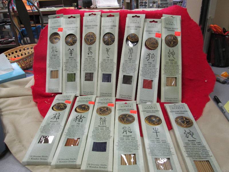 Qty 13 Zen Scents Chinese Zodiac Dr...