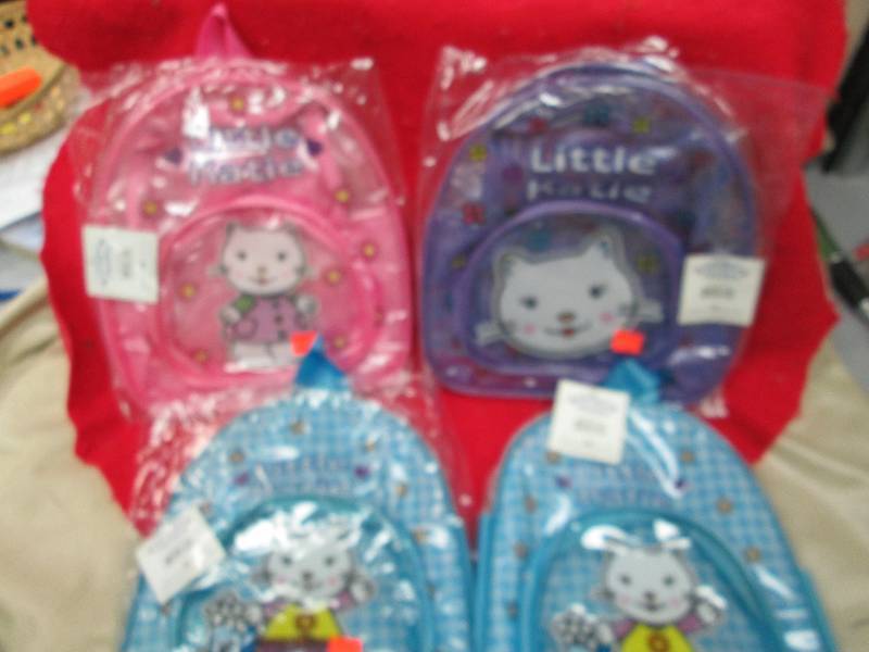 Qty 4 Little Katie back packs purpl...