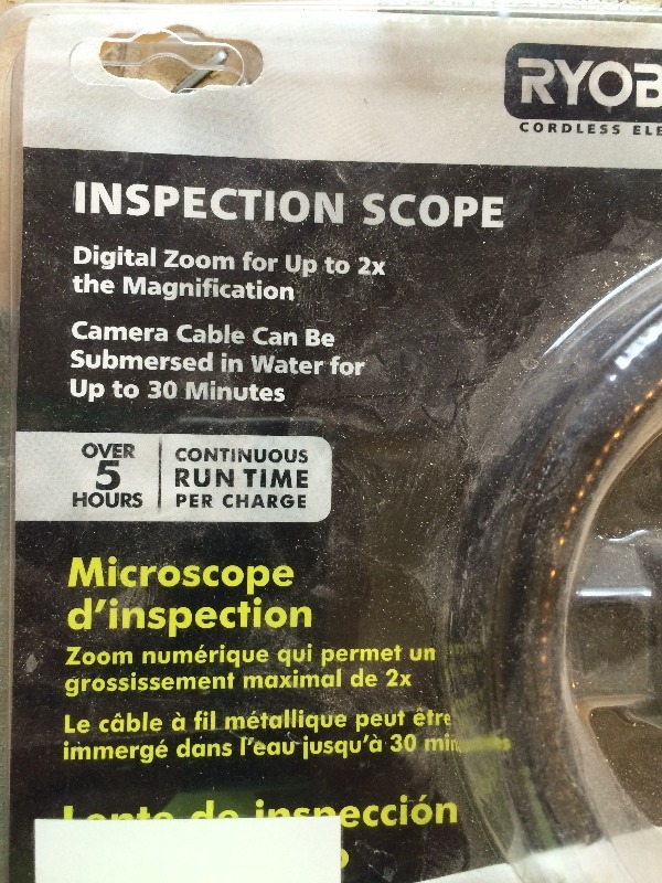 lot 11 image: Ryobi TEK 4 Camara  - Looks New and still in the packaging  Works