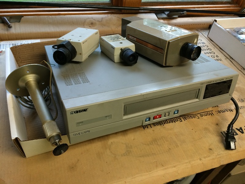 lot 47 image: Vintage Cassette Recorder and video cameras