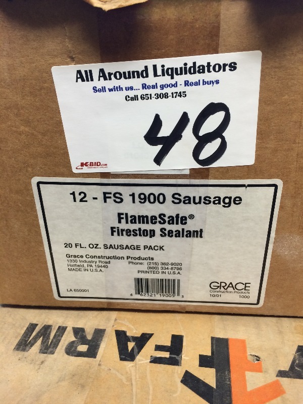 lot 48 image: 3M Fire Barrier Sealant - Lot of 9 un-opened tubes