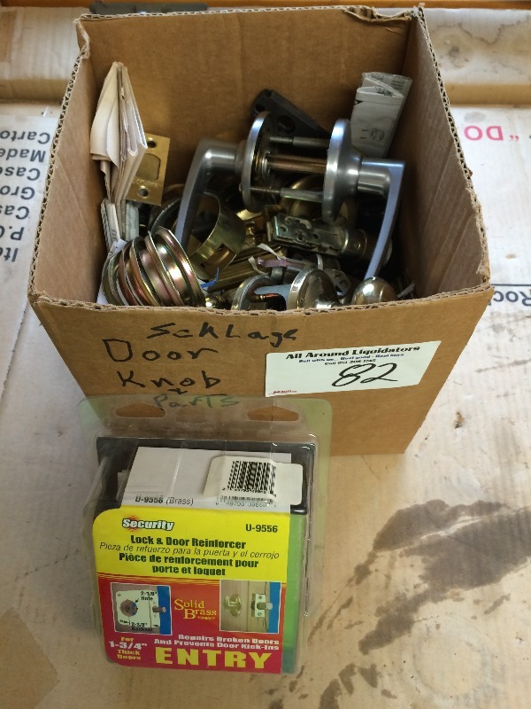 lot 82 image: Door Knobs and parts, accessories