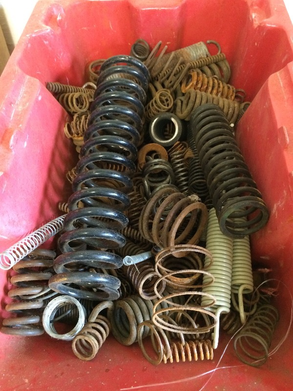 lot 88 image: Assorted lot of chisels, tools, springs and misc.