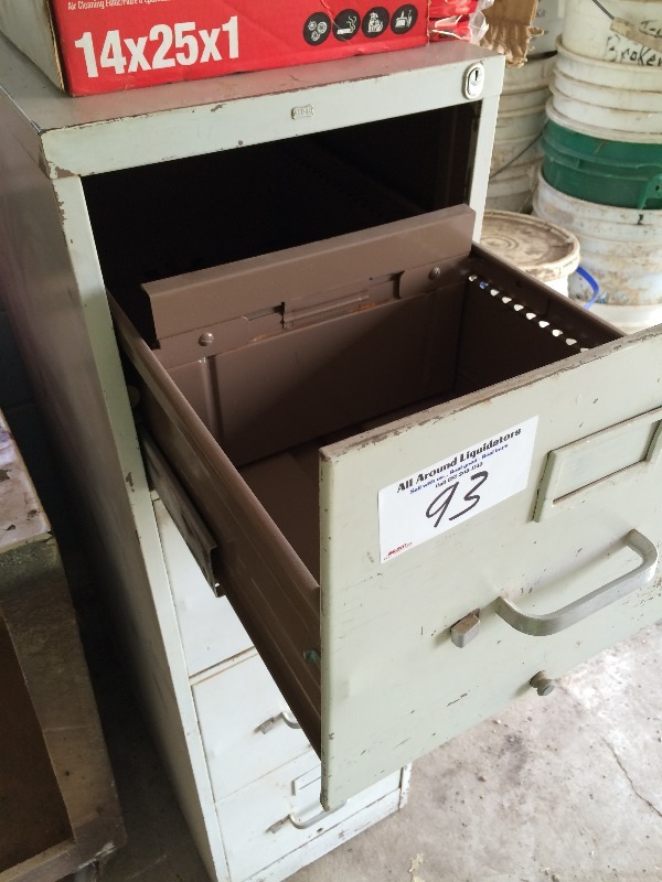 lot 93 image: Heavy Duty 4 drawer file cabinet