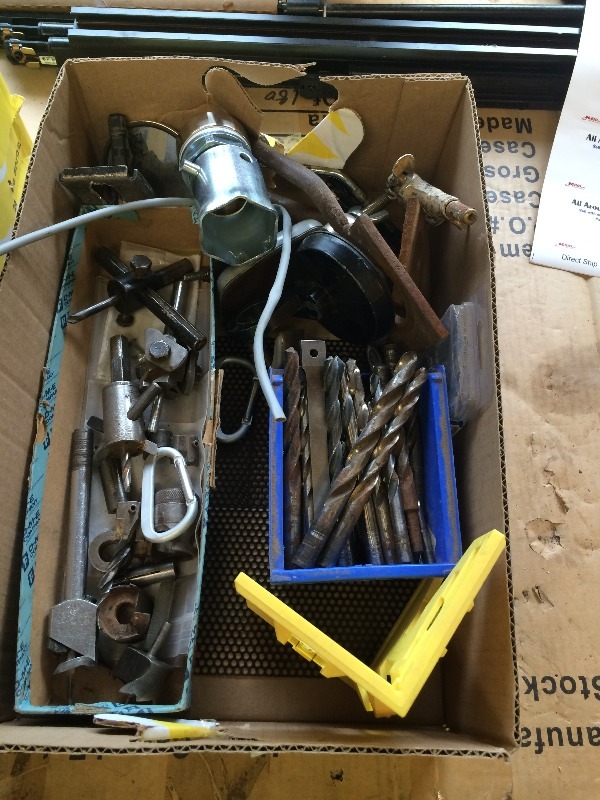 lot 105 image: Misc Box Lot of tools, drill bits - Take em all at your price