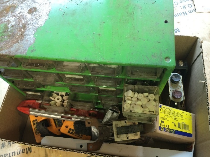lot 106 image: Misc Lot of parts, contactors and organizer full of items - this and that