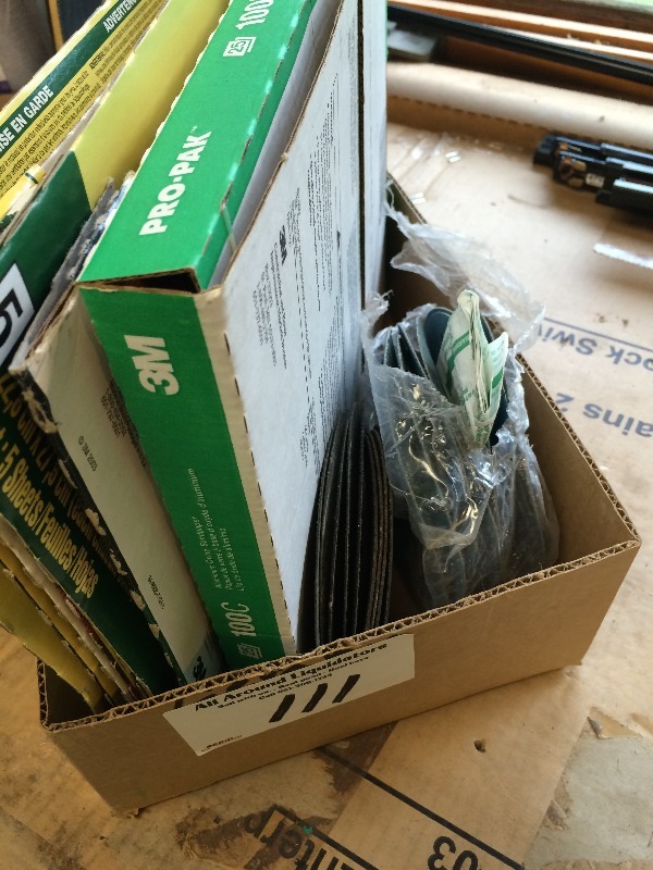 lot 111 image: Large lot of sand paper and sanding items - a fantastic lot Buy it all at your price...
