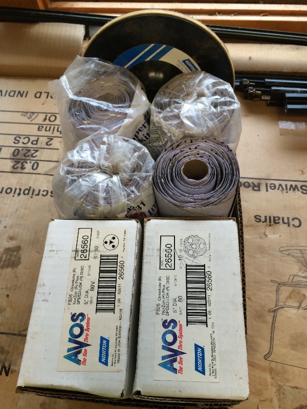 lot 112 image: Large lot of sand paper and sanding items - a fantastic lot Buy it all at your price...