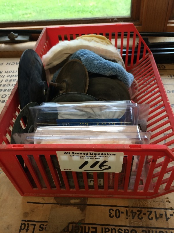lot 116 image: Box Lot of buffing  polishing supplies