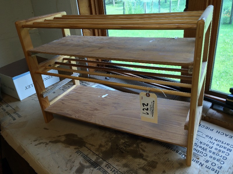 lot 227 image: Wood Shelve 27 long x 12 wide x 19 deep