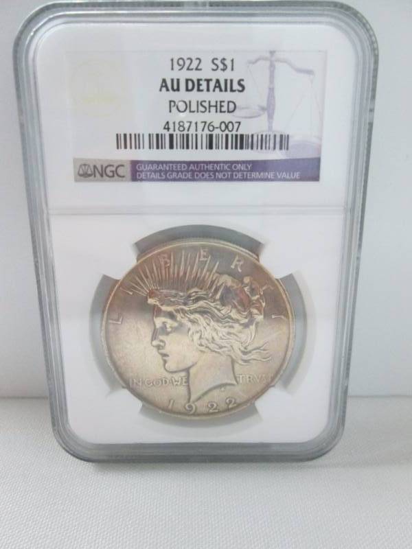 lot 13 image: 1922 Peace Dollar