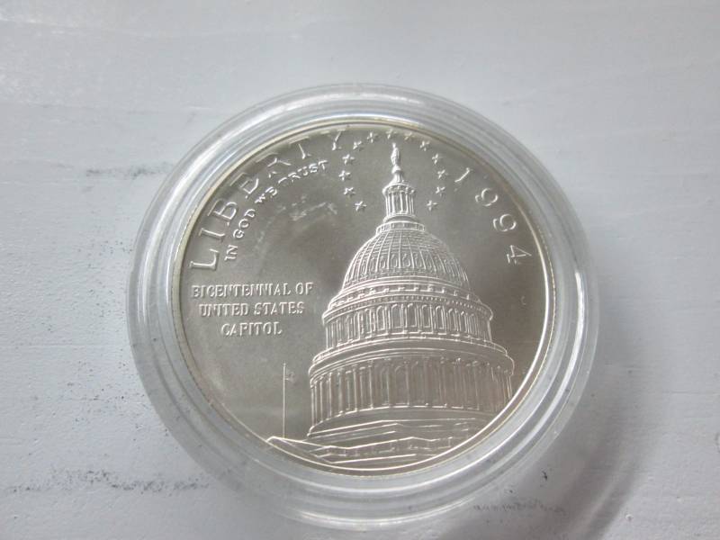 lot 41 image: 1994 Bicentennial of U.S. Captial Commemorative Proof