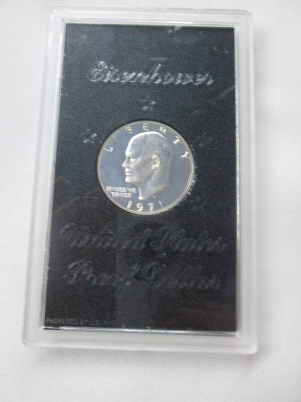 lot 52 image: 1971 Eisenhower Silver Clad Dollar