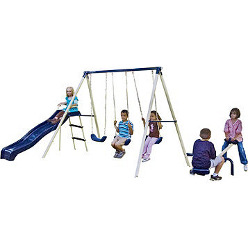 lot 7 image: Flexible Flyer Triple Fun Swing Set