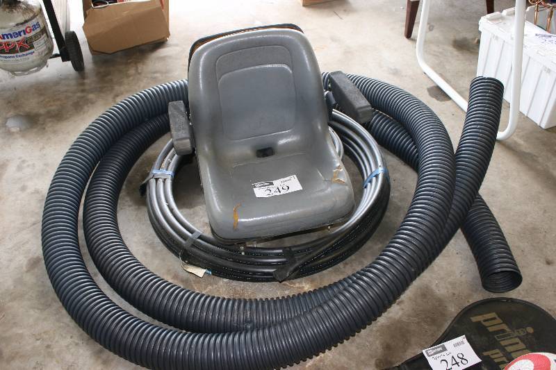 lot 249 image: Floor Lot Including Black Plastic Tubing Milsco Chair And More.
