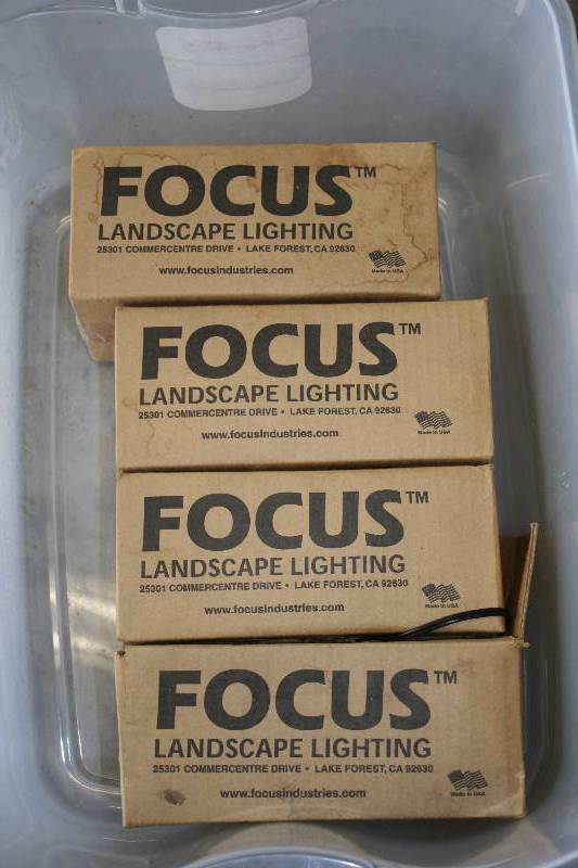 lot 240 image: Box Lot of (4) Focus Landscape Lighting Fixtures.