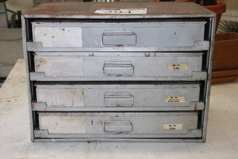 lot 294 image: Metal Storage Container wDivided Drawer Inserts 21 x 13 x 15.