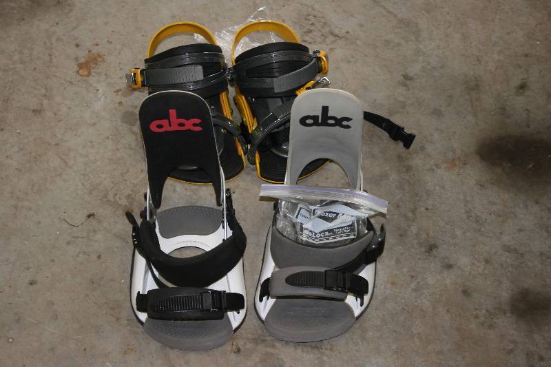 lot 219 image: Lot of (4) Snow Board Bindings ABC & Ride Brand.