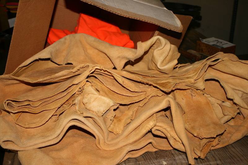 lot 188 image: Box Lot of Deer Hide.
