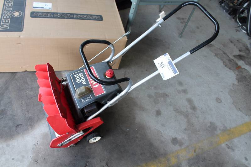 lot 50 image: Toro Snow-Pup Snowblower Turns Over.