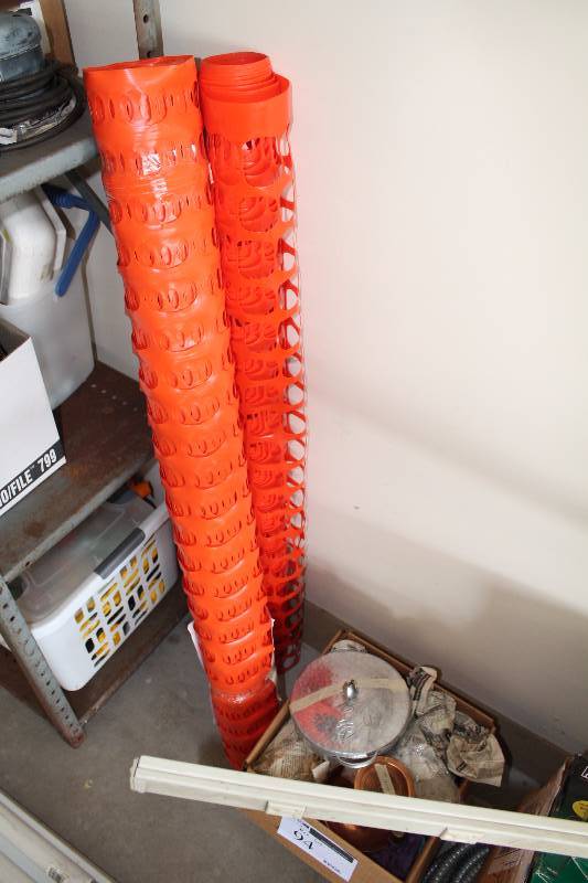 lot 93 image: Orange Fencing Rolls 49.
