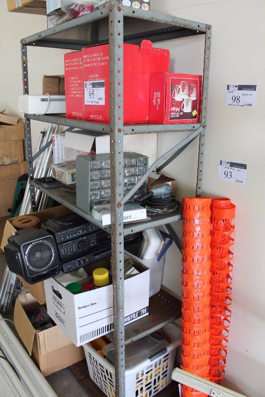 lot 98 image: Metal Shelving Unit 36 x 22 x 75 Contents Not Included.