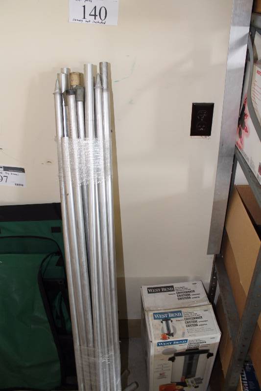 lot 140 image: Metal Canopy Tent Poles Canopy Not Included.