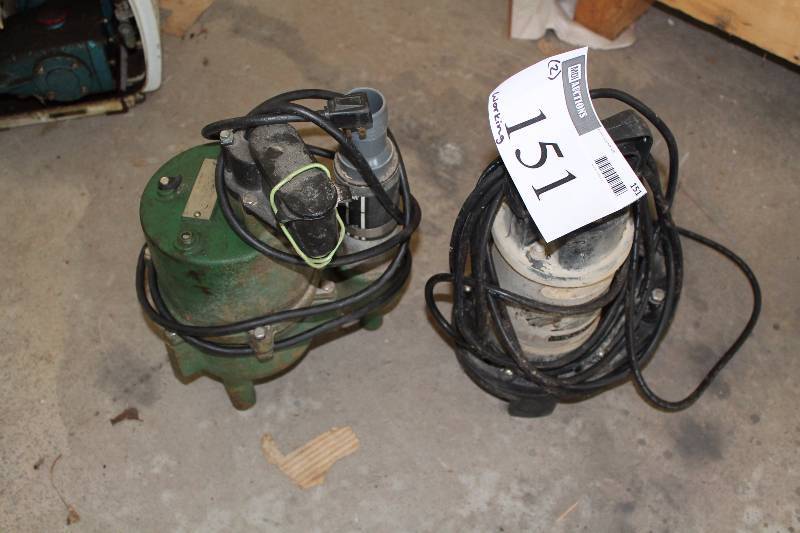 lot 151 image: Lot of (2) Miscellaneous SprayersPumps with Cords & Hoses Model EP21-0185 Operational.