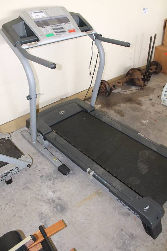 lot 85 image: Nordic Track Tread Mill wMultiple Step Settings & Internal Speakers Digital Display.