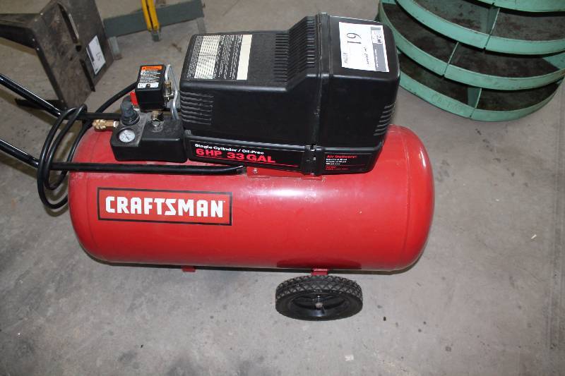 Craftsman Air Compressor; Model 919.165110; Gal. 33; HP/CV Max ...