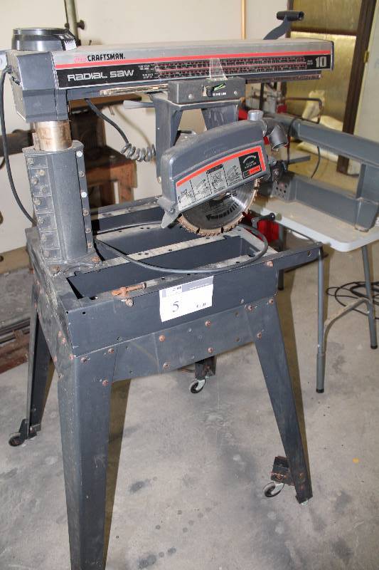 Craftsman Radial Saw w/Blade; Model 113.197751; Serial Code 1226.M0069 ...